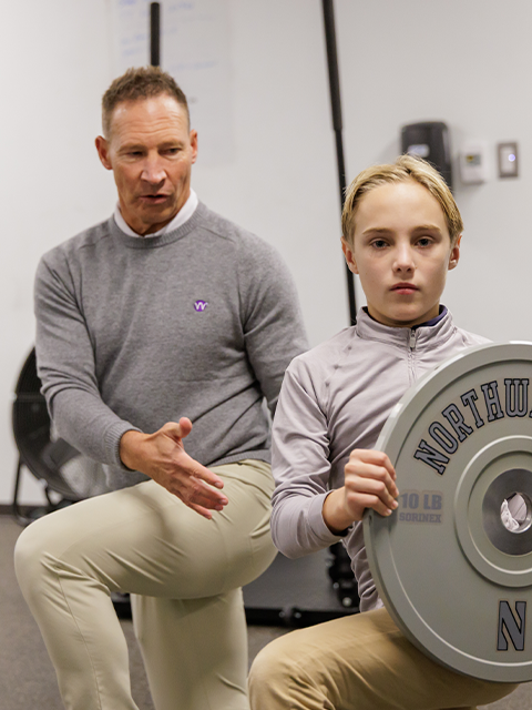 Scott with student